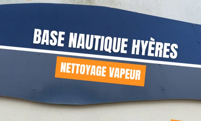 Photo avant-après nettoyage à vapeur base nautique Hyères