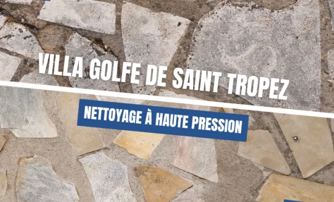 Photo avant-après nettoyage Haute Pression Villa Rayol Canadel