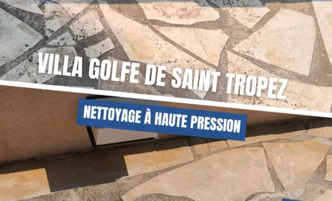Photo avant-après nettoyage Haute Pression Villa Rayol Canadel